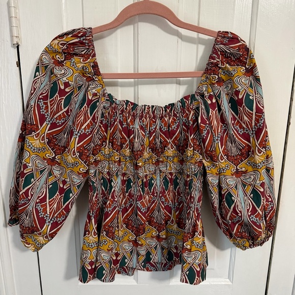 Cara Cara Everly Top - Chai Tea Deco Medium Made in India D - Picture 3 of 9